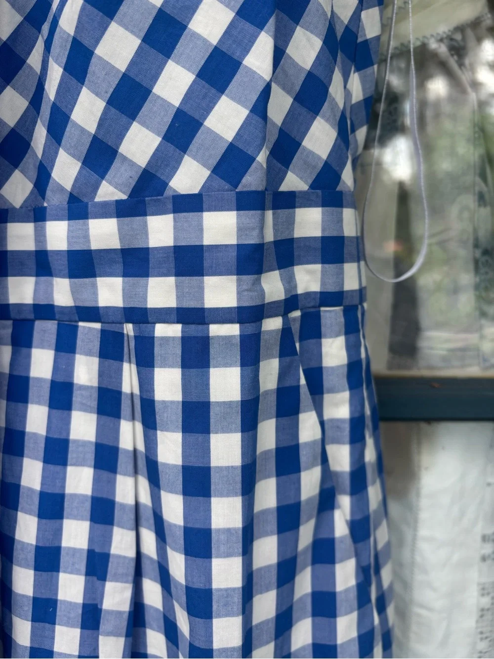 NWT - J. Crew Blue and White Gingham Halter Jumpsuit